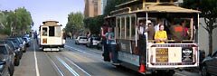 Канатные трамваи – один из символов города - на улице Хайд