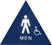 Знак «Туалет оборудован для лиц с ограниченными физическими возможностями».